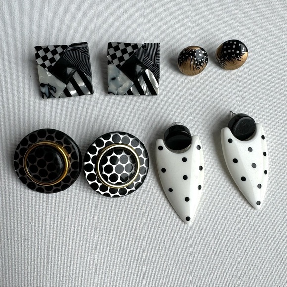 Vintage Lot of Earrings 1980s - Picture 1 of 6